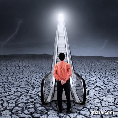 Businessman Stepping up 3, 25xJPG