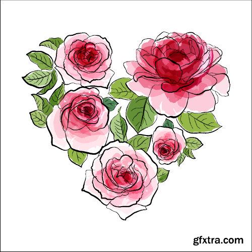 Floral Paper Vector Backgrounds 25xEPS