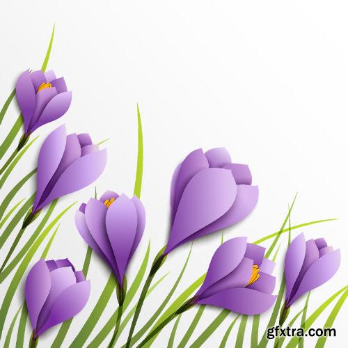 Floral Paper Vector Backgrounds 25xEPS