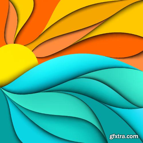 Floral Paper Vector Backgrounds 25xEPS