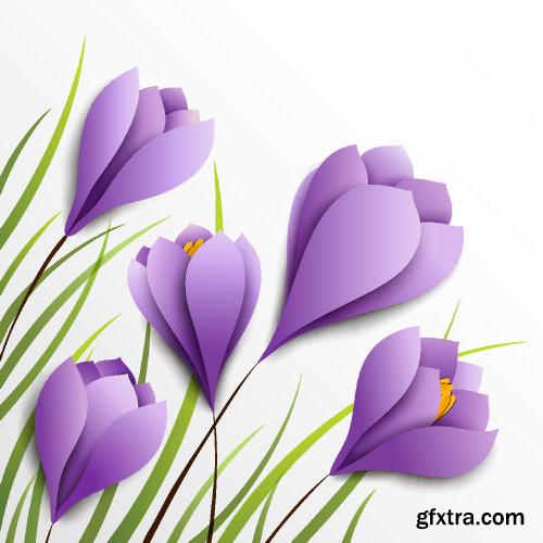 Floral Paper Vector Backgrounds 25xEPS