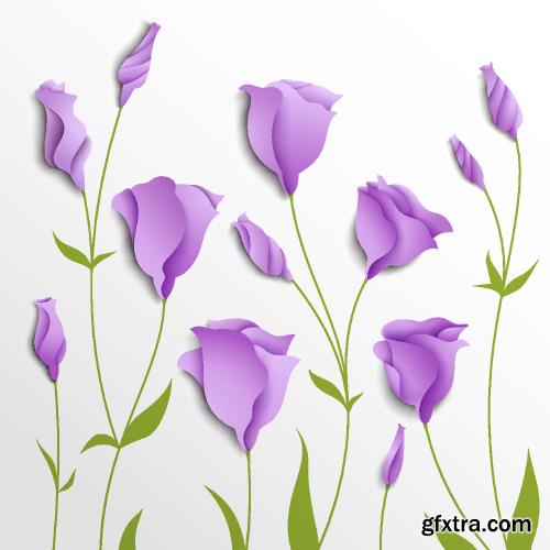 Floral Paper Vector Backgrounds 25xEPS