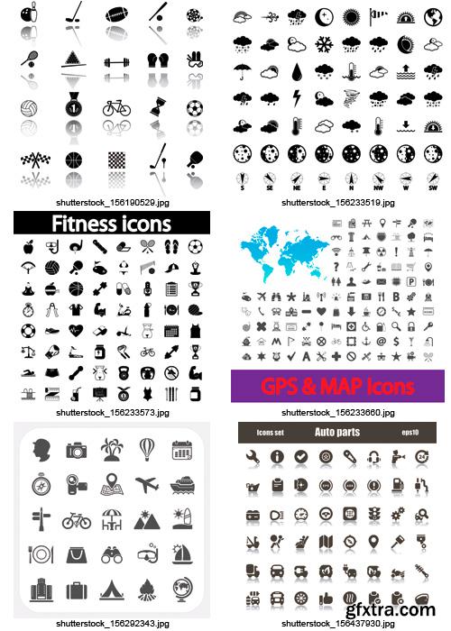 Amazing SS - Black &amp; White Icons 6, 25xEPS