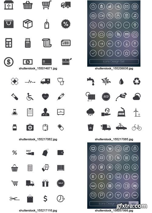 Amazing SS - Black &amp; White Icons 6, 25xEPS
