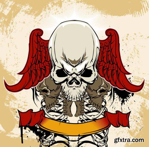 T-Shirt Skull Designs 50xEPS