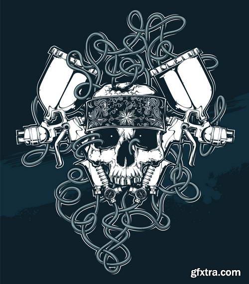 T-Shirt Skull Designs 50xEPS