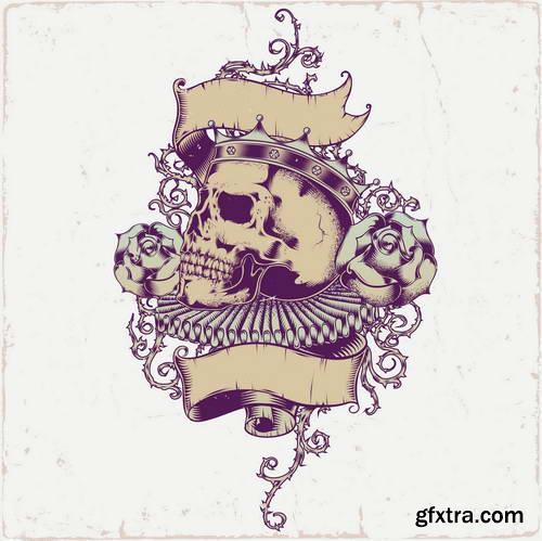 T-Shirt Skull Designs 50xEPS