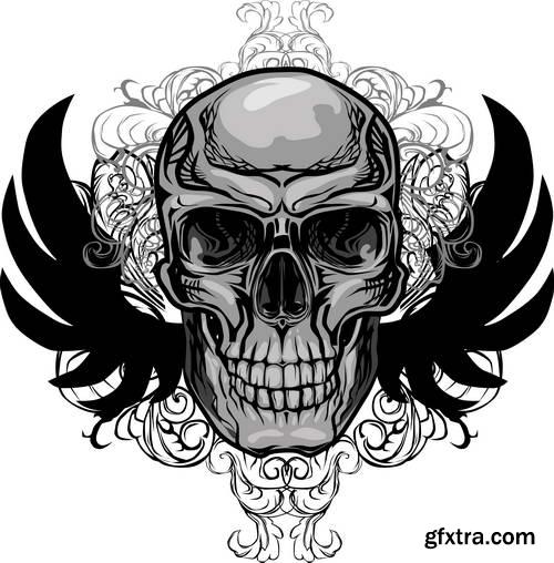 T-Shirt Skull Designs 50xEPS