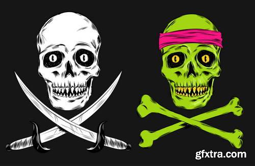 T-Shirt Skull Designs 50xEPS
