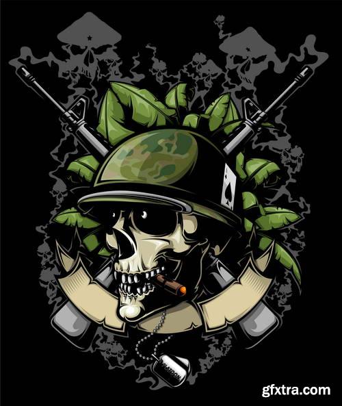 T-Shirt Skull Designs 50xEPS