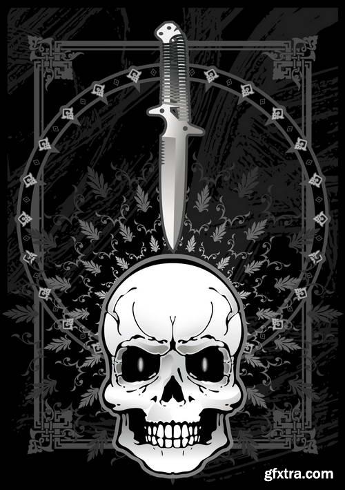 T-Shirt Skull Designs 50xEPS