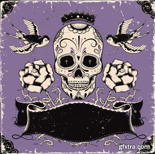 T-Shirt Skull Designs 50xEPS