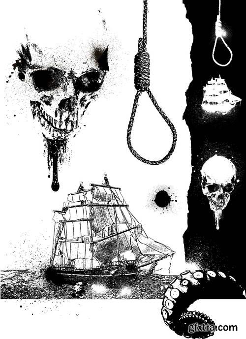 T-Shirt Skull Designs 50xEPS