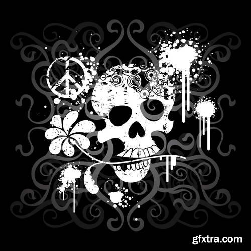 T-Shirt Skull Designs 50xEPS