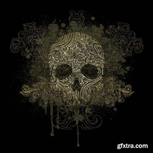 T-Shirt Skull Designs 50xEPS