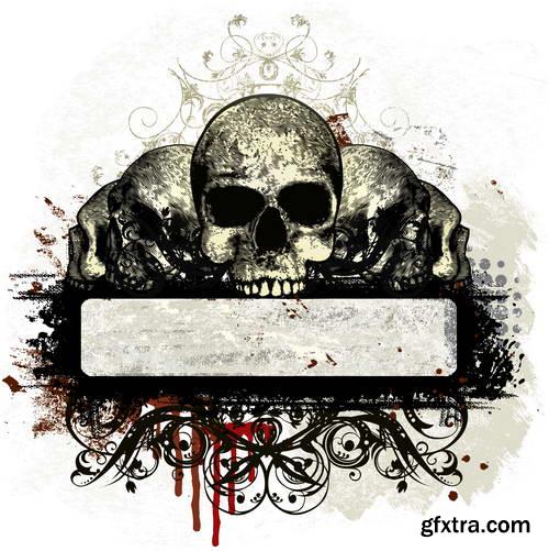 T-Shirt Skull Designs 50xEPS