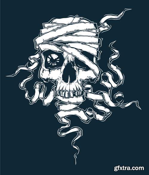 T-Shirt Skull Designs 50xEPS