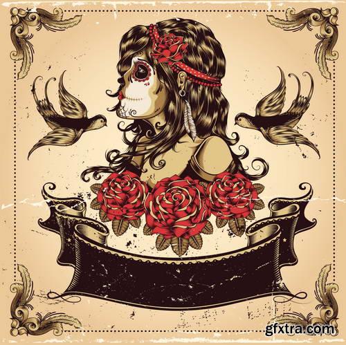 T-Shirt Skull Designs 50xEPS