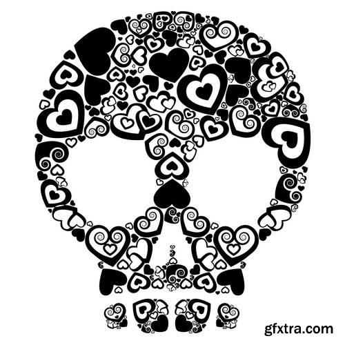 T-Shirt Skull Designs 50xEPS