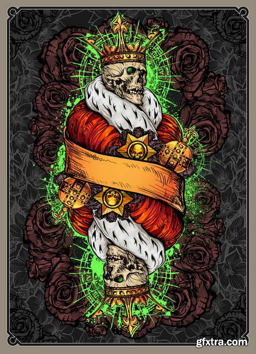 T-Shirt Skull Designs 50xEPS