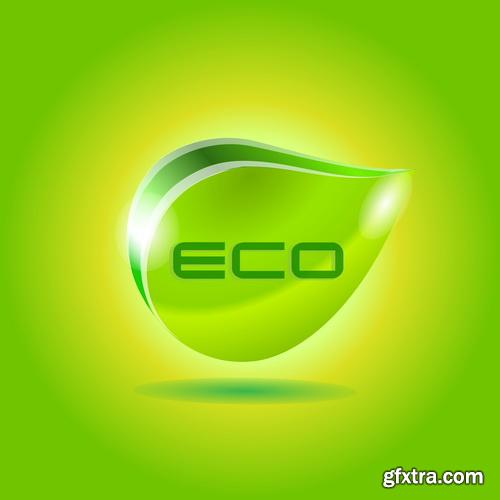 Green Leaves Background #3, 25xEPS