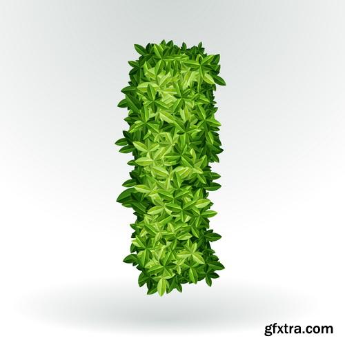 Green Leaves Background #3, 25xEPS