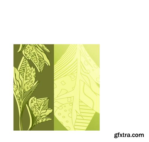 Green Leaves Background #3, 25xEPS