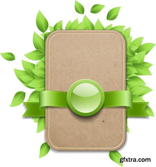 Green Leaves Background #3, 25xEPS