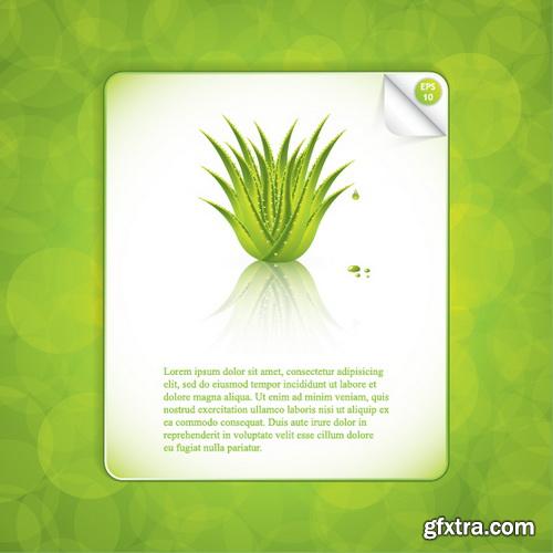 Green Leaves Background #3, 25xEPS