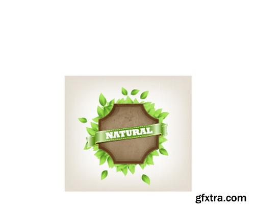 Green Leaves Background #3, 25xEPS