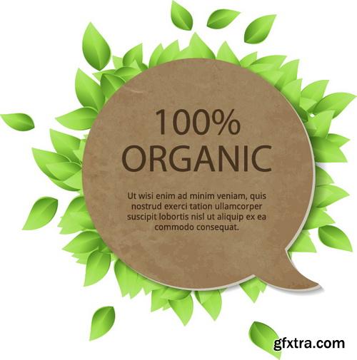 Green Leaves Background #3, 25xEPS