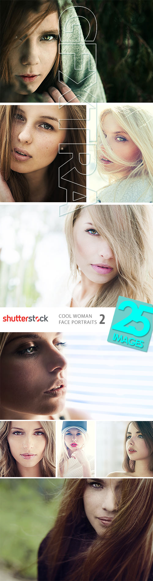 Cool Woman Face Portraits II, 25xJPG