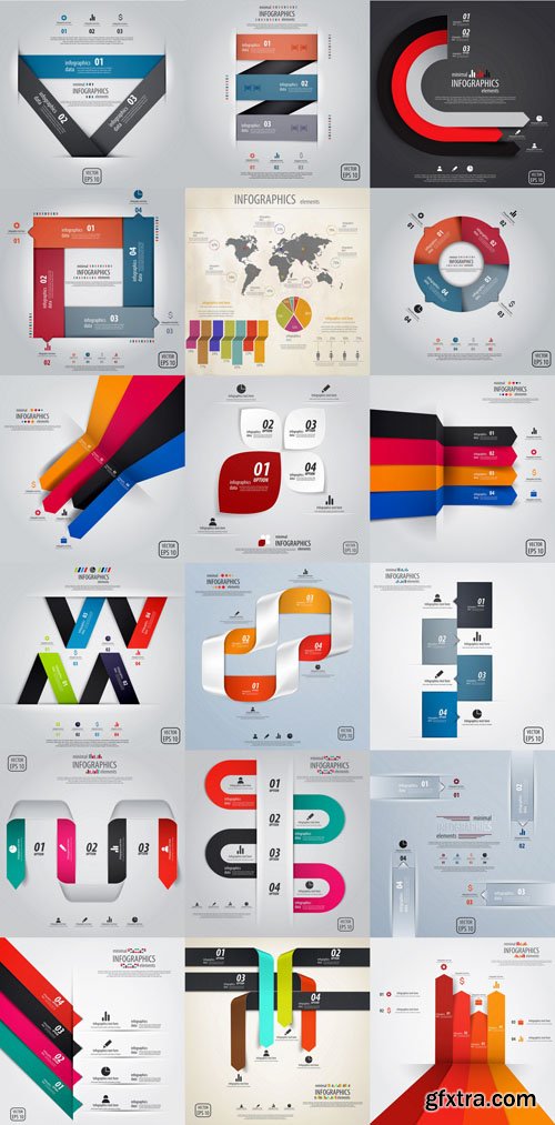 Collection of infographics vol.32, 25xEPS