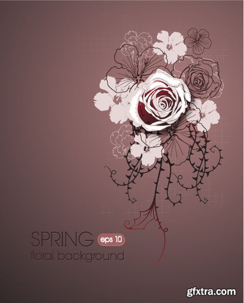 Floral Illustrations Set #2, 25xEPS