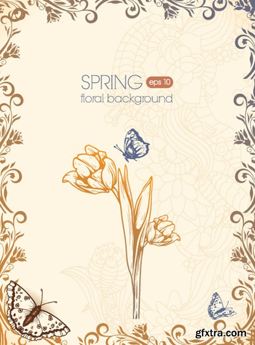 Floral Illustrations Set #2, 25xEPS