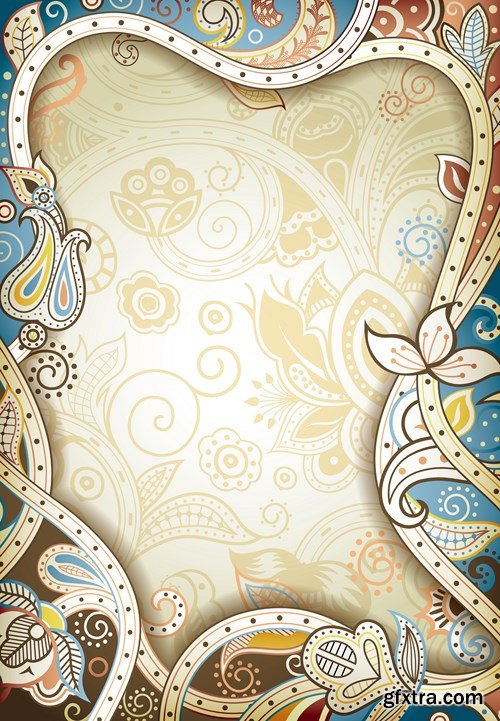 Flower Backgrounds, 25xEPS