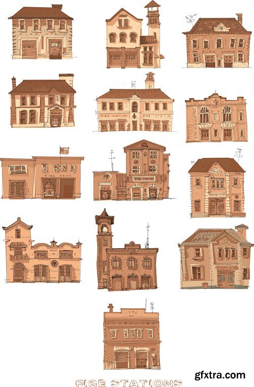 Animated Buildings, 25xEPS
