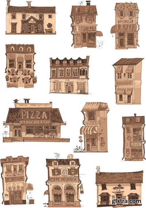 Animated Buildings, 25xEPS