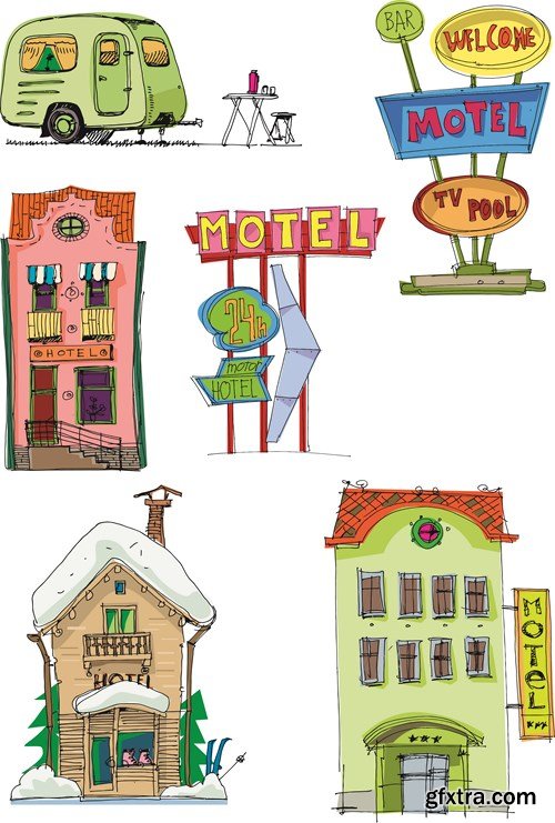 Animated Buildings, 25xEPS