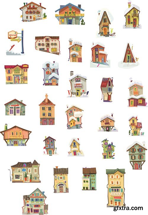 Animated Buildings, 25xEPS