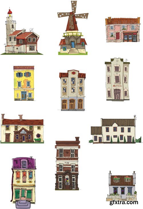 Animated Buildings, 25xEPS