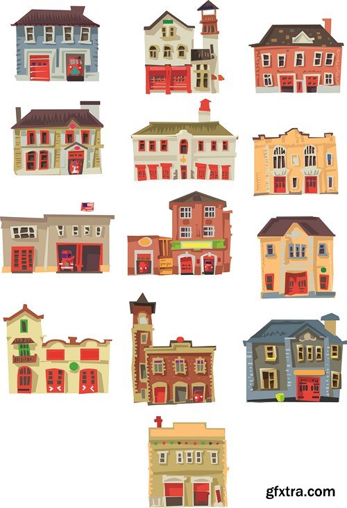 Animated Buildings, 25xEPS