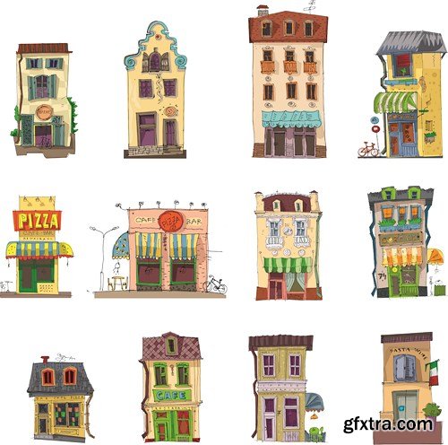Animated Buildings, 25xEPS