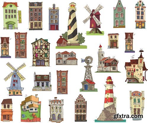 Animated Buildings, 25xEPS