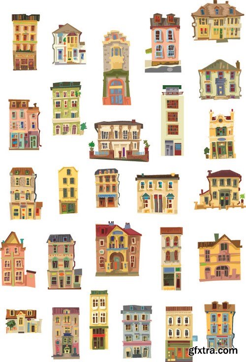 Animated Buildings, 25xEPS