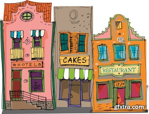 Animated Buildings, 25xEPS