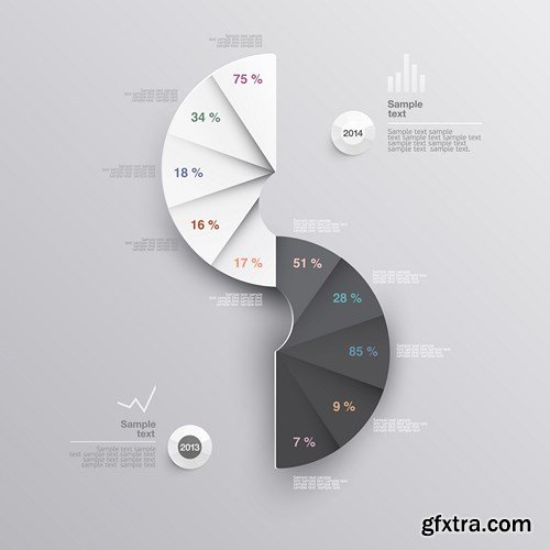 Collection of infographics vol.33, 25xEPS