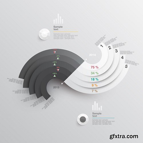 Collection of infographics vol.33, 25xEPS