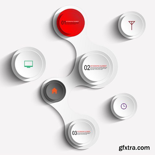 Collection of infographics vol.33, 25xEPS