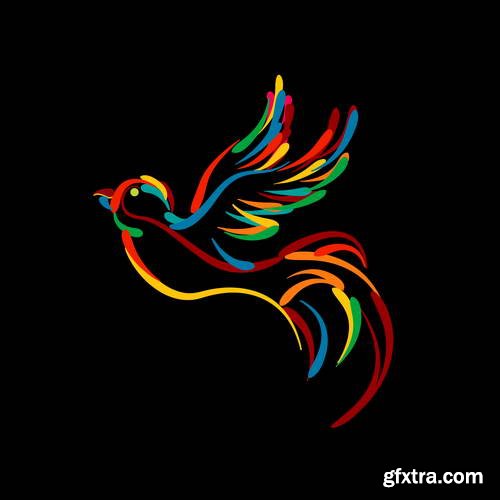 Stylized Birds II, 25xEPS Stylized Birds II, 25xEPS